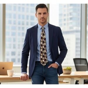 016-017‎ Ziggurat Mens Tie Necktie Red Sage Geometric Mulberry Silk